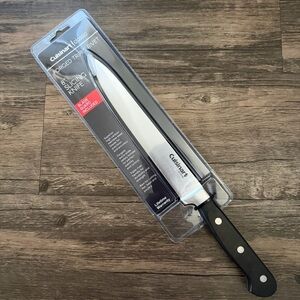 NWT Cuisinart Stainless Steal High Carbon Black Silver Carving Knife Kitchenware